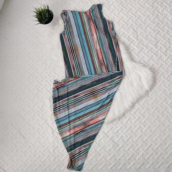 {SJS} Striped Colorful Midi Dress - Picture 4 of 4